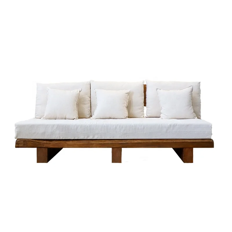 

Solid Wood Square For Living Room Outdoor Hotel Use //Wabi Sabi Style Modern Soft Fabric Sofa Bed 3 Seater
