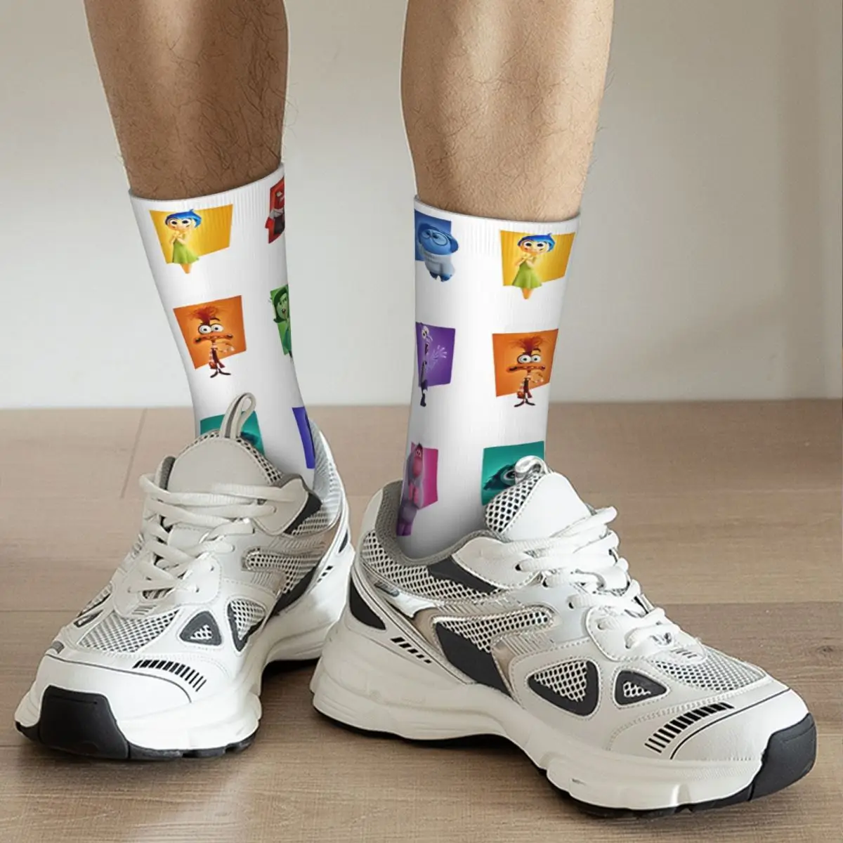 EMOTIONS-Chaussettes Harajuku en polyester pour hommes et femmes, bas de sport à l'envers, mode printemps, été, automne, hiver