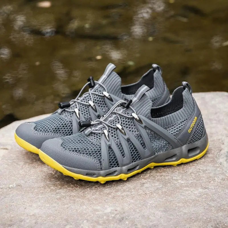 Outdoor Summer Casual Hiking Shoes Women's Stream Trudging Shoes Breathable Mesh Slip-Resistant Water And Land Dual-Purpose S...
