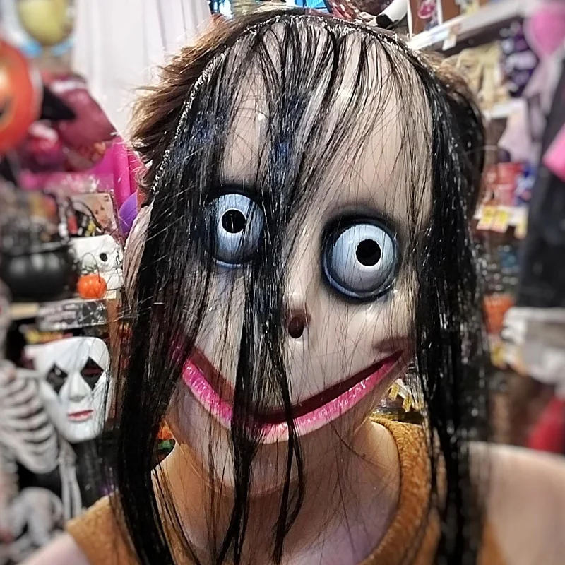 Horror Clown Masks for Halloween Cosplay Party Scary Prank Costume Prop Full Face Long-hair Zombie Mask 2026 Trendy