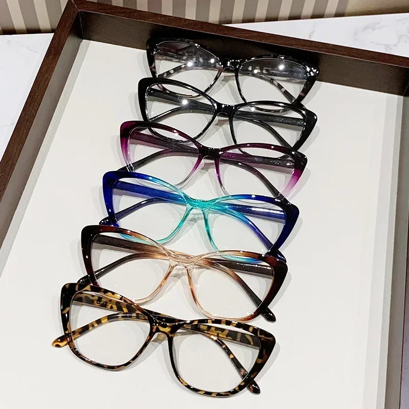 Gafas de presbicia tipo ojo de gato para mujeres y hombres, gafas ultraligeras de visión lejana, gafas de lectura graduadas a la moda, dioptrías de