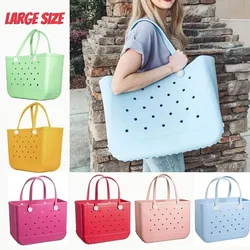 Beach Bags Waterproof Sandproof Large Size EVA Waterproof Rubber Outdoor Portable Travel Bags Washable Tote Bag For Beach Sports