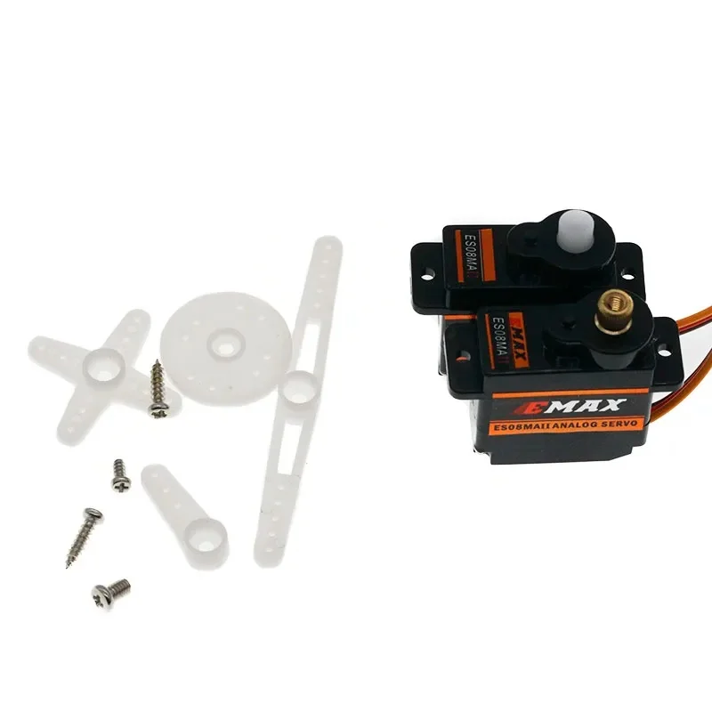 EMAX ES08MA ES08MAII 12g Mini Metal Gear Analog Servo for Rc Hobbies Car Boat Helicopter airplane Rc Robot