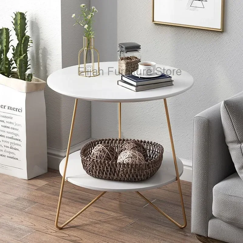 Small Designer Coffee Table Nordic Center Round Fancy Table Medium Sofa Boards Mesa Centro Kitchen Auxiliary Furniture T50CJ