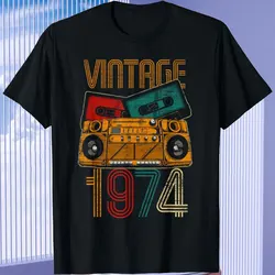 Born in Vintage 1974 Limited Edition Cassette T Shirt  50th Birthday Gifts - Years Old Vintage 1974 High Quality T-Shirt