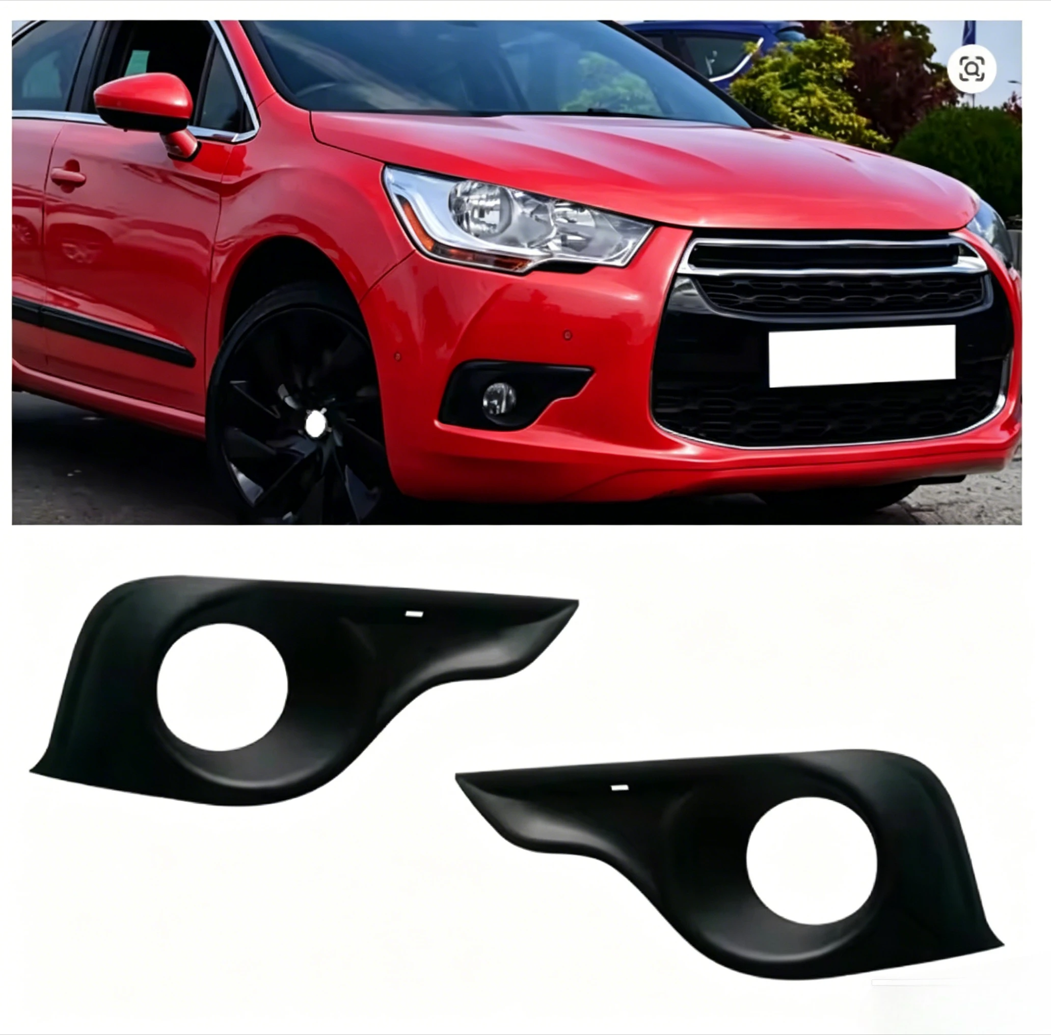 745375 745374 Fog Light Grille Trim Left Right For Citroen DS4 2011-2015 Front Bumper  Black 745375 Easy Install Car Accessory