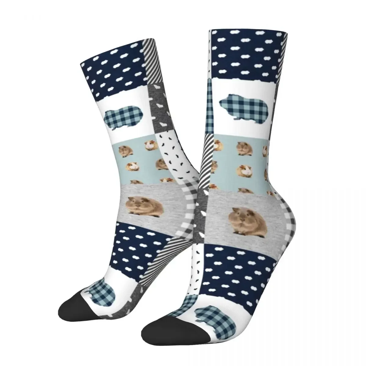 Guinea Pig Print Socks Animal Plaid Retro Stockings Autumn Non-Slip Women  Medium Soft Graphic Outdoor 