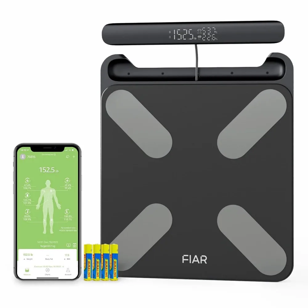 

Fiar Smart Body Fat Scale - Digital Weight Scales & Body Analyzer,24 Composition Metrics BMI, Muscle, Body Composition