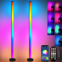 Smart LED Floor Lamp RGB Remote & APP Control Music Sync Corner Lighting Timer Modern Mood Standing Lamp for Living Room Gaming