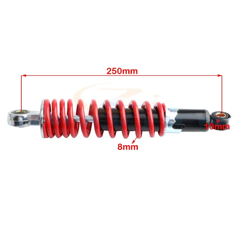 

Rear 250mm 8mm Motorcycle Shock Absorber Suspension Spring For 50cc-150cc Scooter ATV Go Kart Buggy Pit Dirt Bike