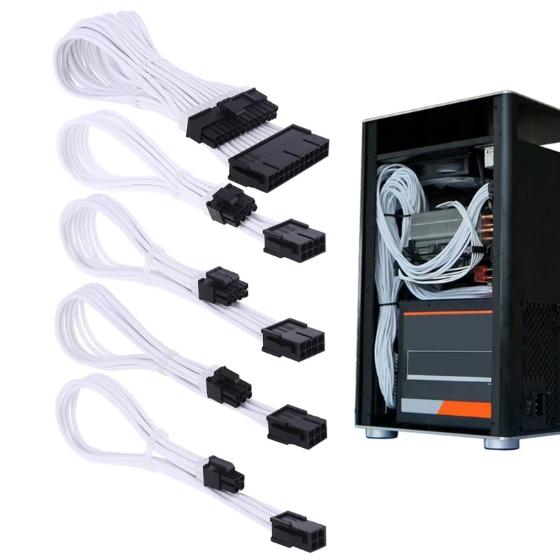 Кабель материнской платы ATX Кабель питания 18 AWG с рукавами PSU CPU EPS Удлинительный кабель питания