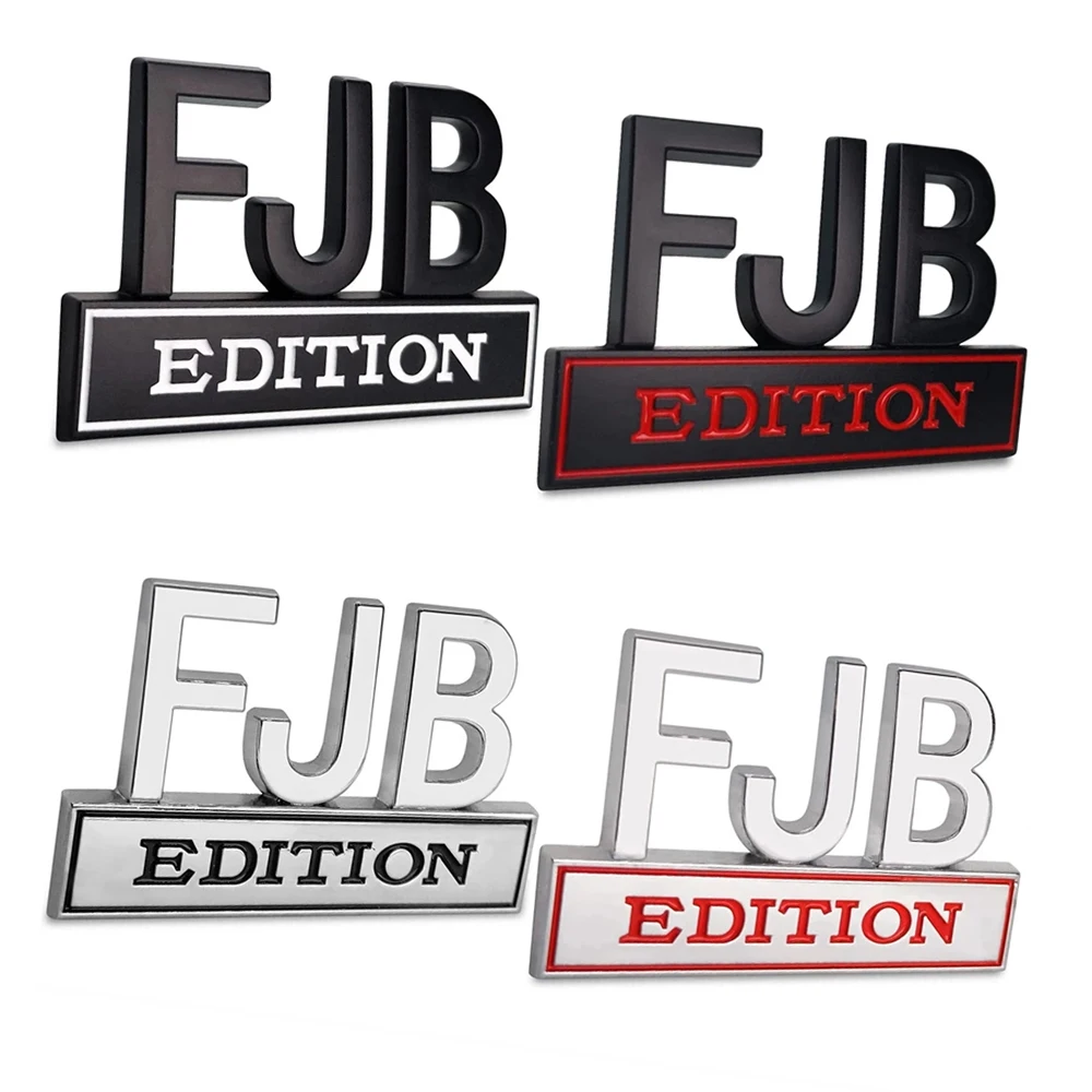 

2 Pieces FJB Edition Lets Go Brandon Logo Universal Car Sticker Decor Accessories Emblem Sticker Door Trunk Rear Tailgate Badge