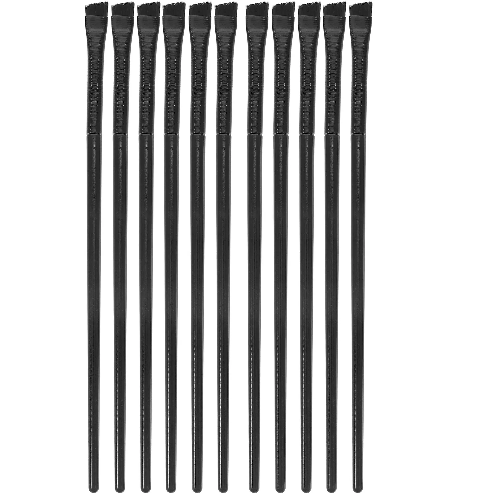 Juego de 12 brochas de maquillaje para ojos, brocha ultrafina en ángulo para delineador de ojos, para una aplicación precisa del delineador, mezcla suave de sombras de ojos, ligera