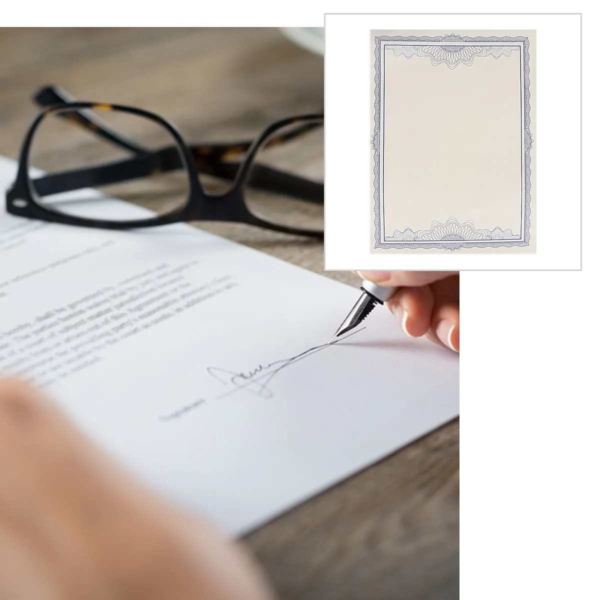 1Set Blank A4 Certificate Paper 12K High-Quality Double-Sided Offset Paper Easy to Write Graduation Certificate