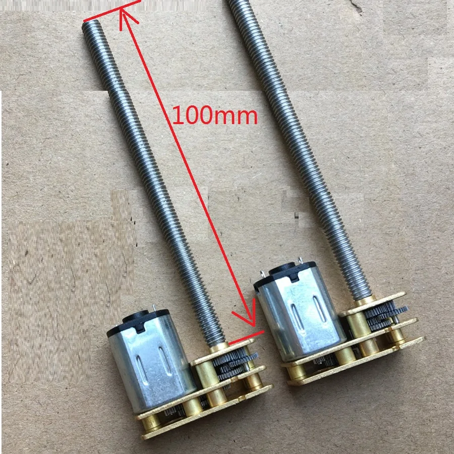 2 pz N20 Flip-M4 * 100mm grande vite motoriduttore Micro filo motore fai da te in miniatura motore a corrente continua con albero di 100mm di