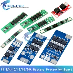 1S 3.7V 3A 4A 7.5A 10A 12A 16A 24A 3MOS 4MOS 6MOS li-ion BMS PCM placa de proteção de bateria pcm para 18650 bateria de íon de lítio li