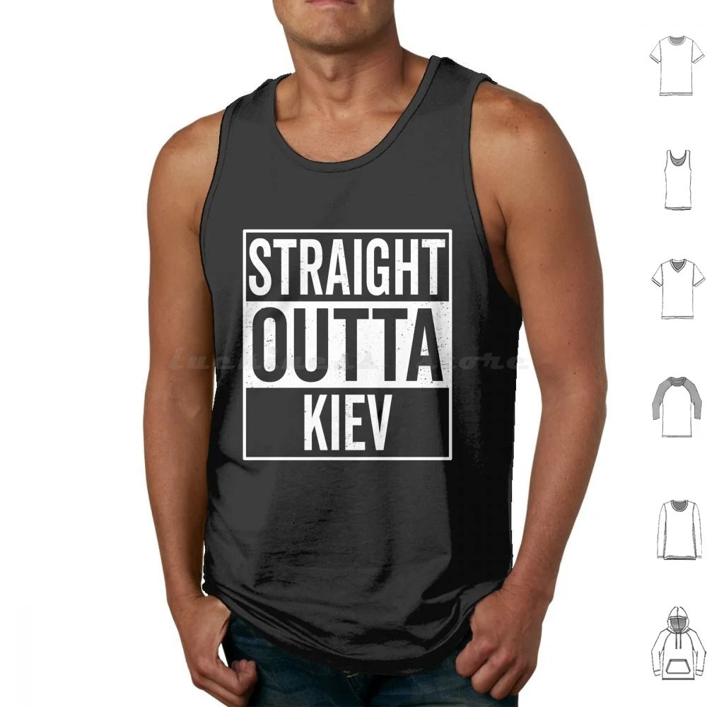 Straight Outta Kiev Chernobyl Nuclear Power Liquidator Station Roentgen Tank Tops Print Cotton Chernobyl Comedy