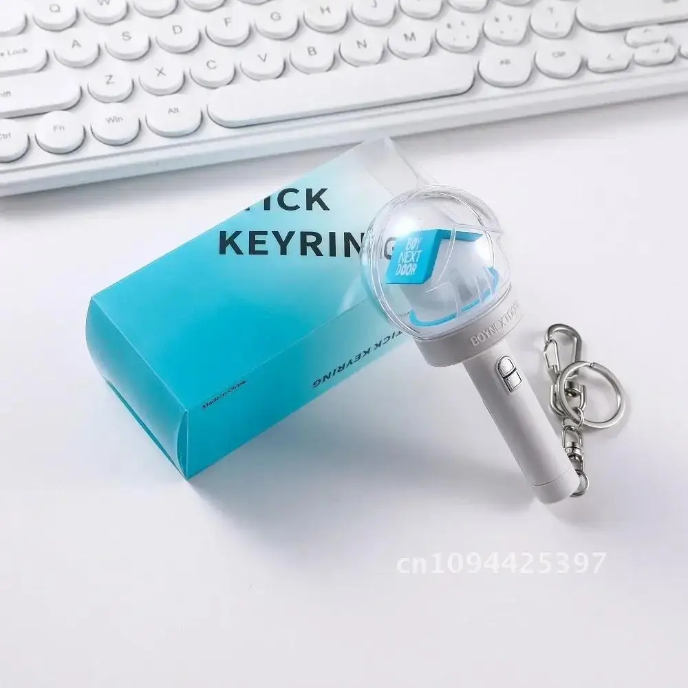 Kpop Idol BOYNEXTDOOR Mini Light Stick Keyring Glow Stick Key Chains Home Decoration for ONEDOOR Gift