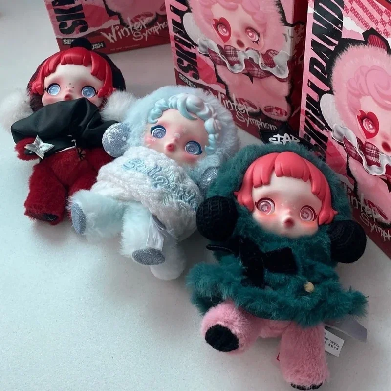 

2025 SKULLPANDA Popular New Winter Movement Series Vinyl Faced Plush Doll Trendy Blind Box Doll Cute Doll Decorative Gift