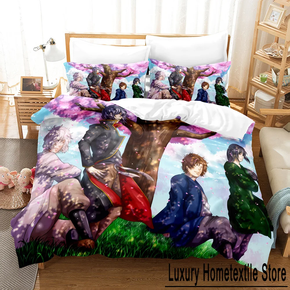 

fashion 3D Gin Tama 2/3pcs Bedding Sets Duvet Cover Set With Pillowcase Twin Full Queen King Bedclothes Bed Linen Home textile