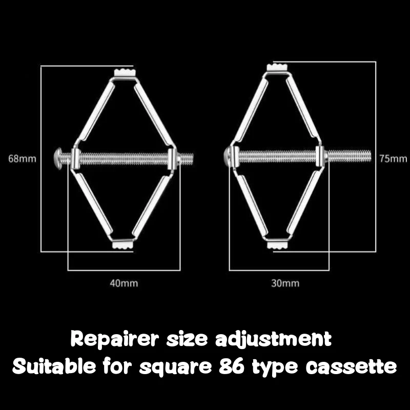 Reparador de Cassette de aleación, caja oscura de reparación de tornillos, cajas de enchufe, reemplazo de caja fija de reparación de pared, varilla