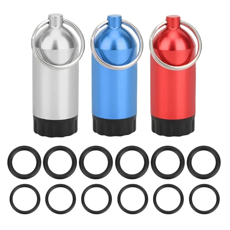 

Small Tanks KeyRing Diving Cylinder with 12 Seal Rings Aluminum Alloy Cylinder Storage Bottle Scubas Diving Tanks Enduring