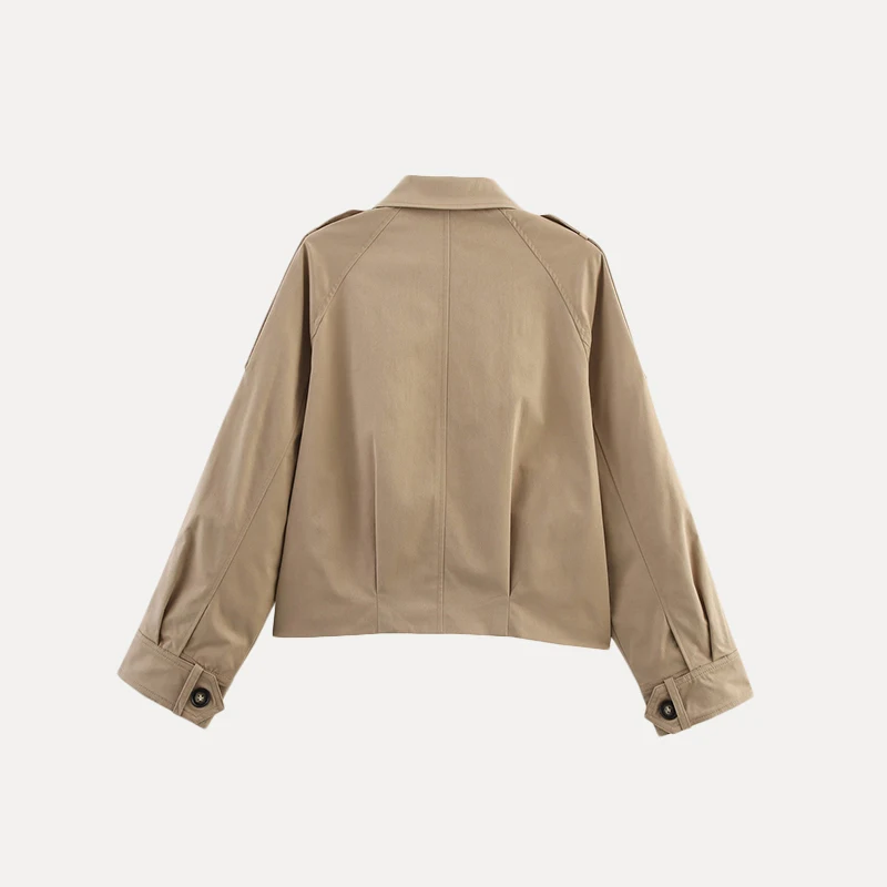 

Ele Windbreaker Sle Jaet Outerwear Long Sve Turn-down Collar Zipper Closure Women's Faion Summer 2025 Polyester ...