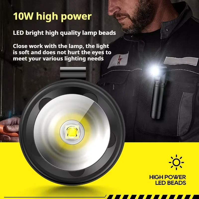 شعلة عمل مغناطيسية جديدة من فيليبس 2025، 90 °   كشافات أمامية دوارة للطوارئ، ضوء زاوية مغناطيسي لجميع أنواع الأعمال الاحترافية