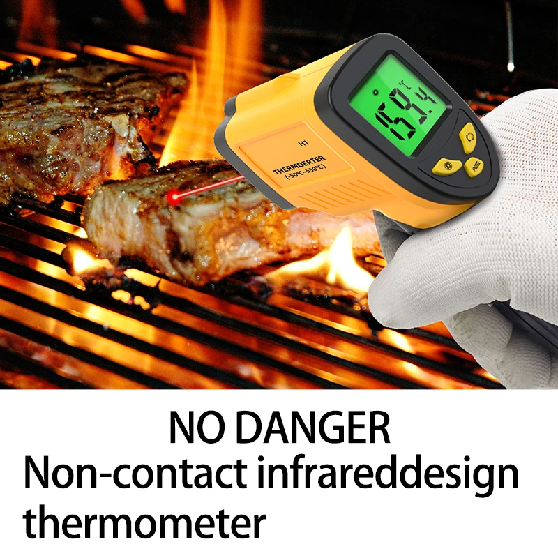 NEW Infrared Thermometer Professional Digital IR-LCD Temperature Meter -50~550 Non-contact Laser Thermometers Pyrometer