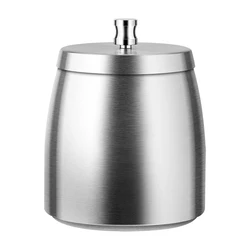 Stainless Steel Auto Ashtray Windproof with Lid Odorless Ash Tray Large Capacity for Home/Office/Tabletop/Outside Patio/Balcony