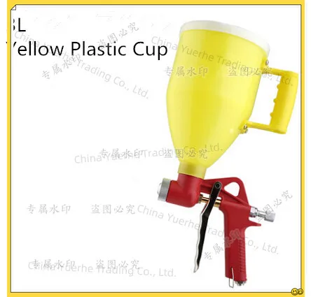 

1PC 3L 6L Pneumatic Hopper Spray Gun Latex Paint Powder Air Paint Gun 4mm 6mm 8 mm Nozzles