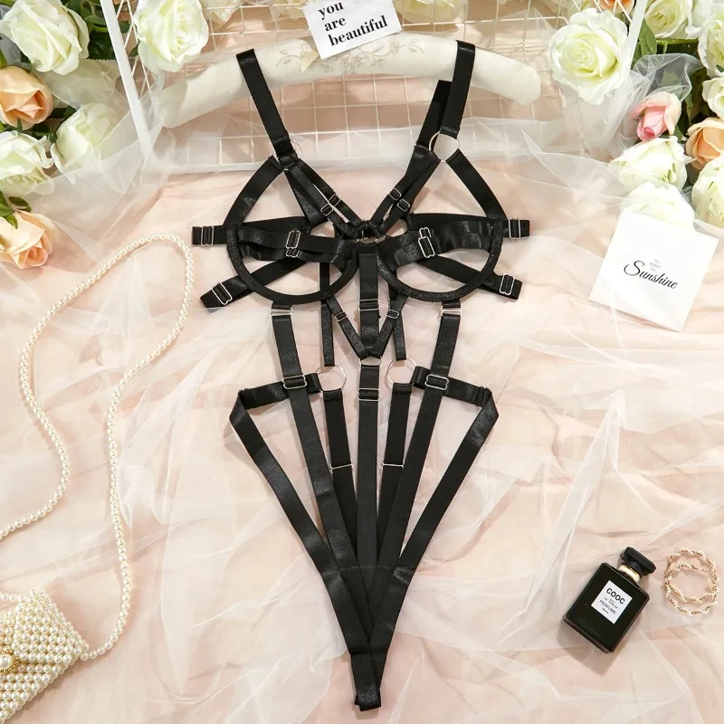 One-Piece Bandage Bodysuit Women Exotic Black Skinny Bodysuit Back Open Sexy Body  Sex Toys for Women  Erotic Lingerie 18+