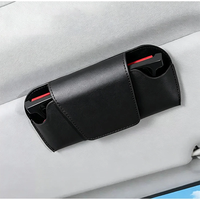 Car Glasses Case Sunshade Car-mounted Driver's Side Sunglasses Clip Sun Visor Organizer Holder Sunglasses Protective Case