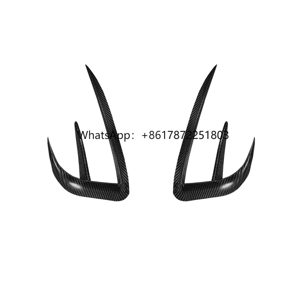 

Car Spoilers Factory Direct Dry Carbon Fiber Front Fog Lamp Lights Eyebrow Frame Trim for Model Y 2021-UP