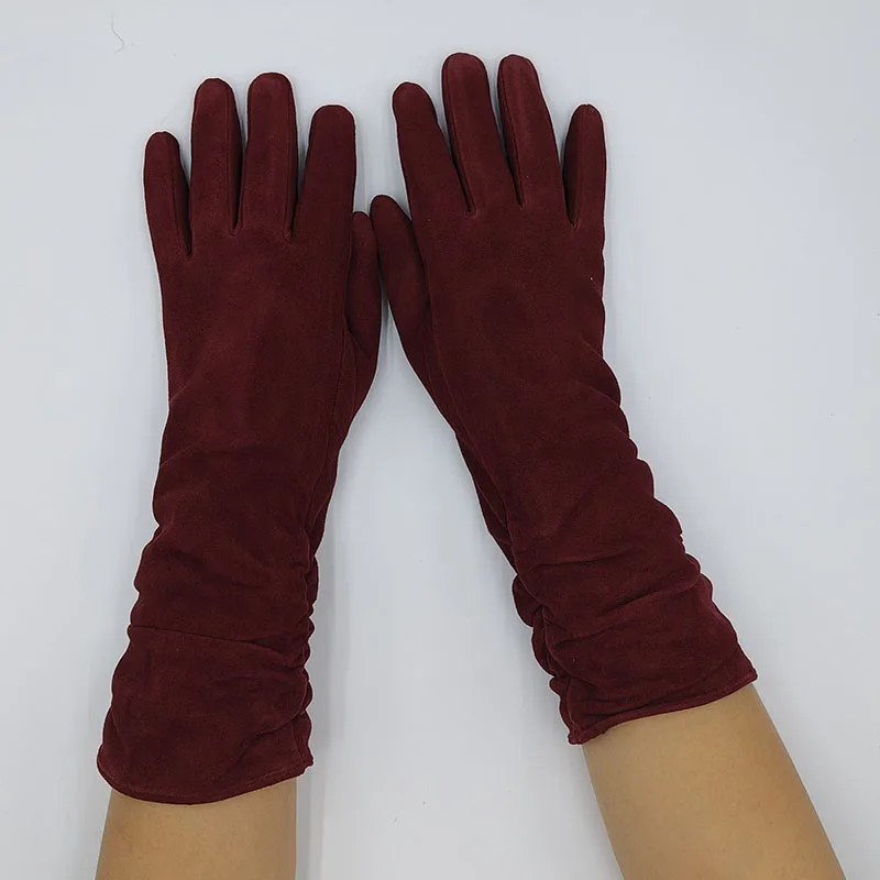 2026-women-genuine-leather-gloves-long-glove-women's-winter-warm-fleece-lining-over-elbow-arm-sleeves-color-new
