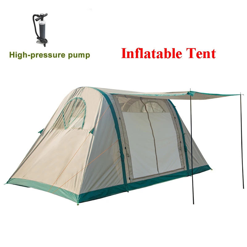 

Inflatable Tent Ultra Light Canopy Outdoor Camping Automatic Quick Open Ridge Large Space Waterproof Windproof 8-10Persons Team