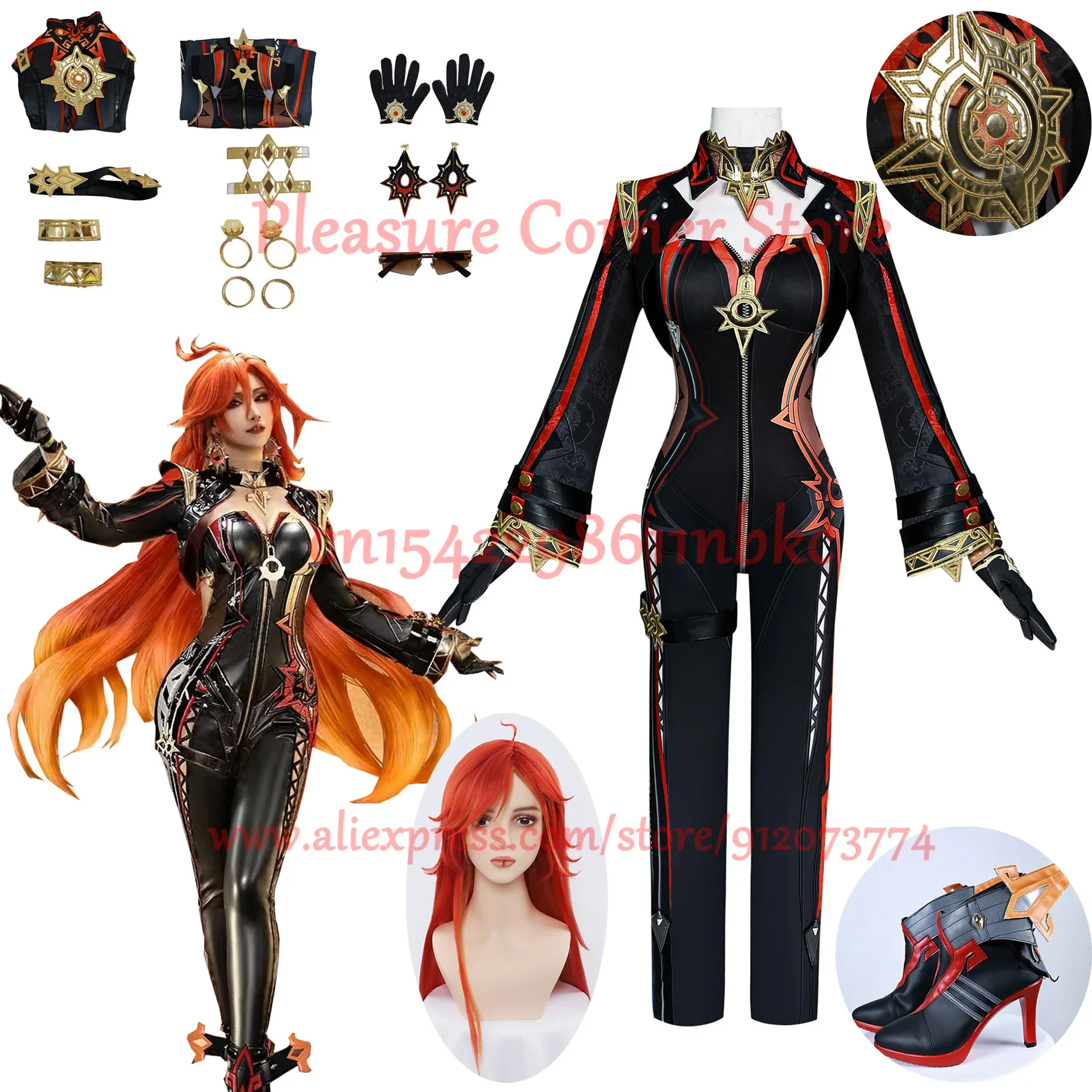 

CosplayIN STOCK Mavuika Косплей Костюм Игра Genshin Impact Mavuika Pyro Archon Косплей Костюм Полный комплект Аниме Карнавал Комикс Co