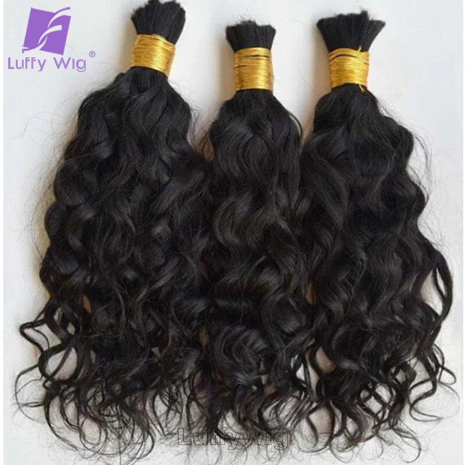 

Water Waver Bulk Human Hair for Braiding No Weft Double Drawn Full End Burmese Wet and Wavy Human Hair Extensions for Braids