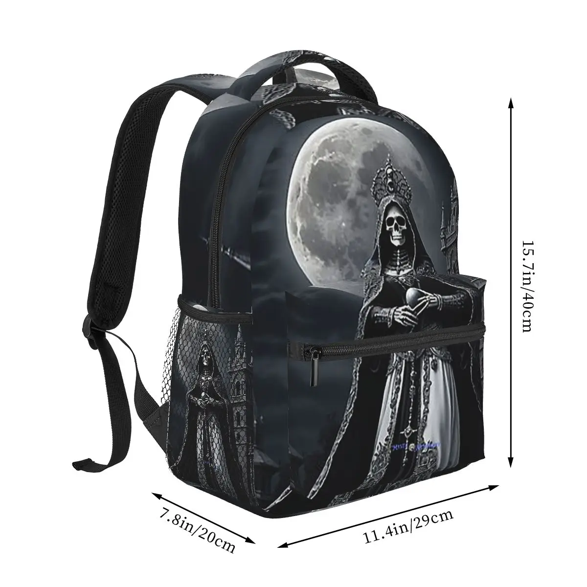 Santa Muerte Spanish Backpacks Boys Girls Bookbag Children School Bags Cartoon Laptop Rucksack Shoulder Bag Large Capacity