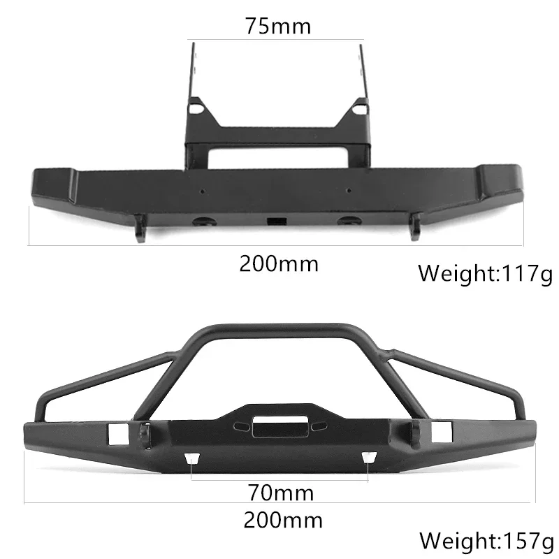 Metal Front and Rear Bumper for Traxxas TRX4 Axial SCX10 LCG Chassis 1/10 RC Crawler Car Upgrade Parts Accessories