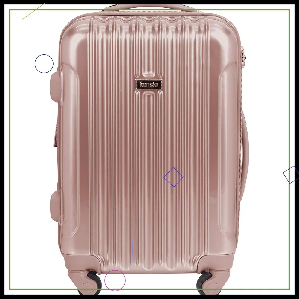 

20" Carry-On Spinner Luggage with TSA Lock, Rose Gold