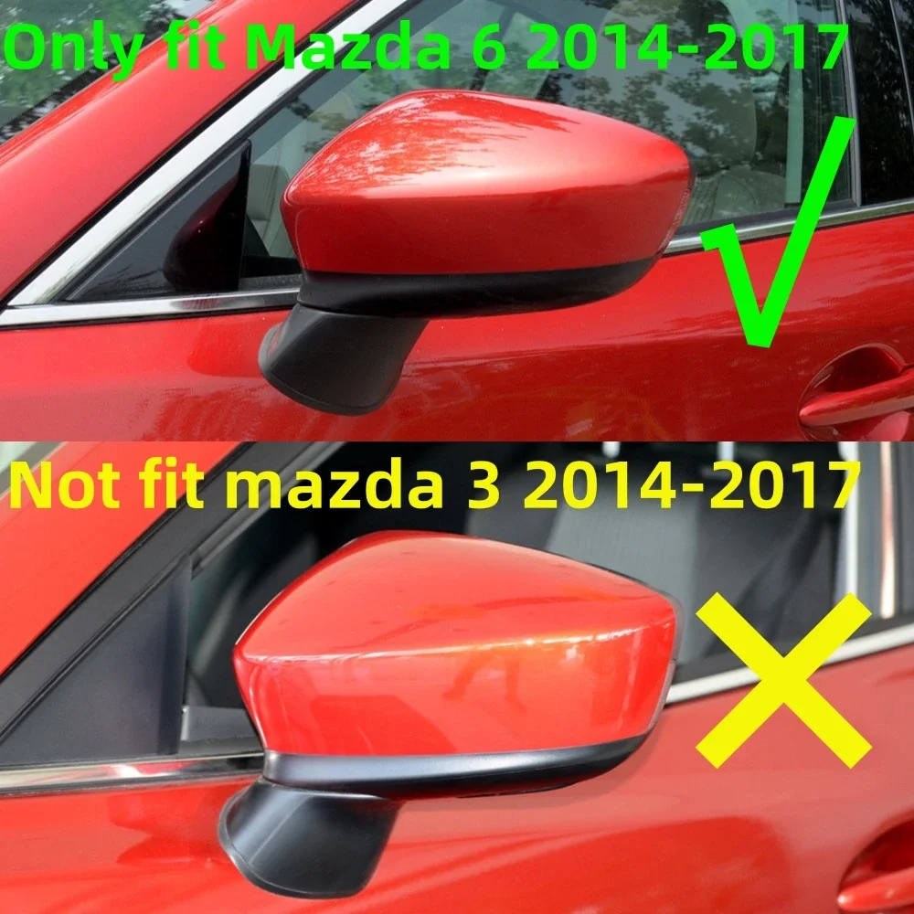 For Mazda 6 Atenza 2014 2015 2016 2017 LHD Car Wing Mirror Shell Housing Cap Side Door Rearview  Lower Cover