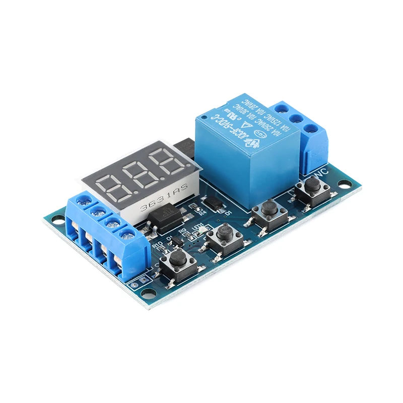 New 6-30V Relay Module Switch Trigger Time Delay Circuit Timer Cycle Adjustable Trigger OFF / ON Switch Timing Cycle for Arduino