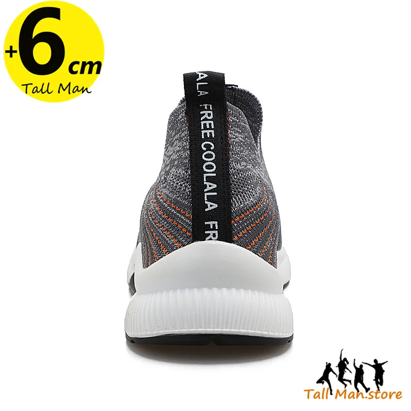 Loafers Summer Men Sneakers Elevator Shoes Height Increase Insoles 6CM Man Mesh Daily Life