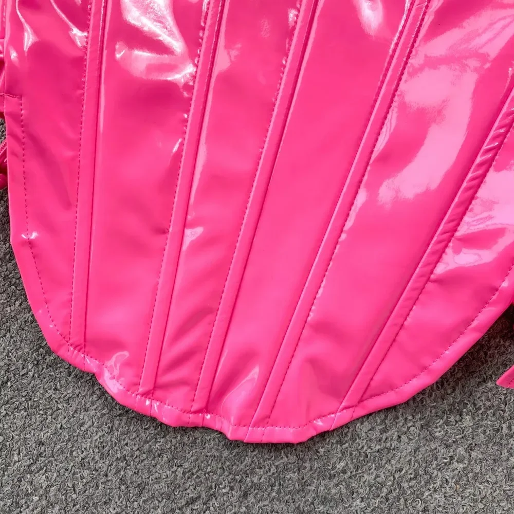 Women Hotsweet Sleeveless Sexy Strapless Backless Double Bandage Zipper Slim Tank Top Streetwear High Street Autumn Clothing