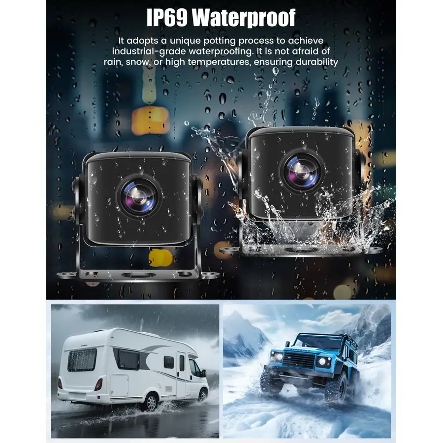 قناة كاميرا احتياطية نظام داش كام مع 10.36 IPS شاشة تعمل باللمس رصد الجانب الخلفي 5 1080P HD كاميرا لشاحنة RV Van Trai #6