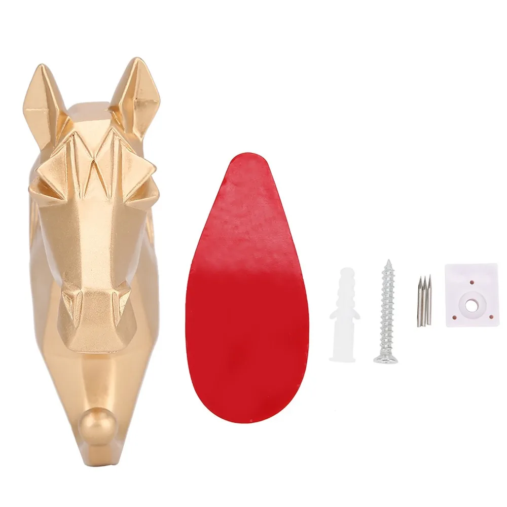 Distinctive Resin Coat Hanger Gold Sturdy Construction Robe Hook Animal Shape Durable Key Holder Home Decor