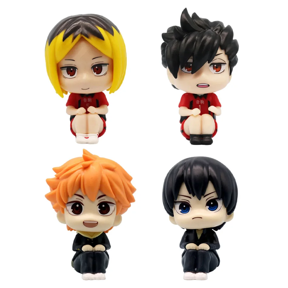 8,5-10cm Anime Haikyuu Figur Hinata Shoyo Tobio Kageyama 2er-Set Actionfigur Puppe Spielzeug Auto Kawaii Dekoration PVC-Modell Geschenk – Detail 2