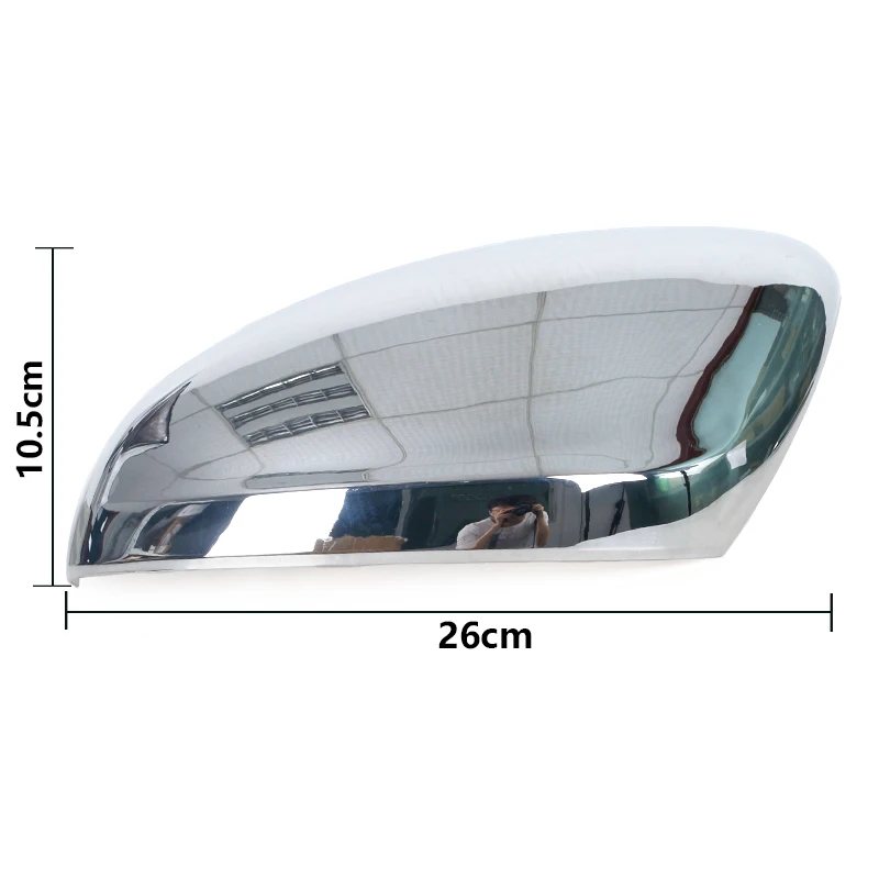 Chrome Mirror Cover Rear View Side Door Mirror Cap Decoration For Peugeot 2008 14-18 For Citroen C3 C4 CACTUS 18-20 16075120VG