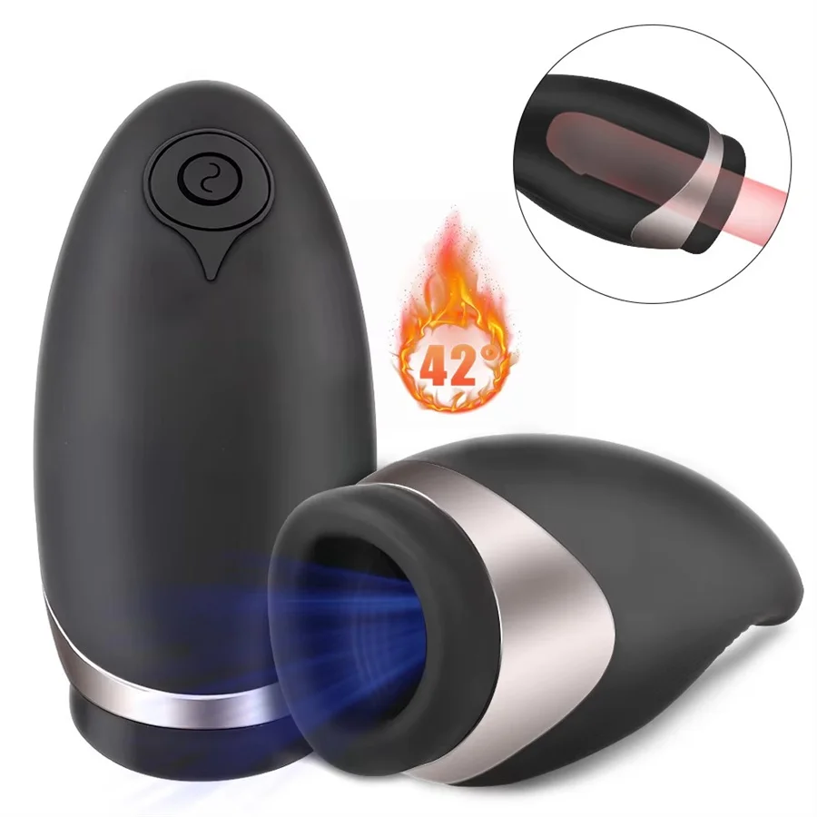 Automatic Heated Mouth Male Masturbator Sucking Vibrator Penis Pump Oral Massager Cock Exerciser Blowjob Sex Toys For Men